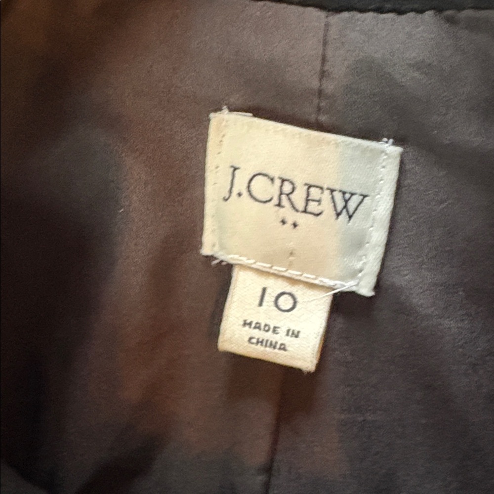 J Crew sz 10 black wool blend classic coat - Picture 5 of 7